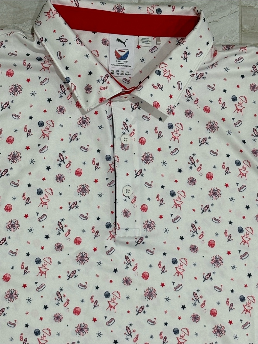 Puma X Volition Celebration Shirt Polo Short Sleeve Golf Apparel - Picture 15 of 16